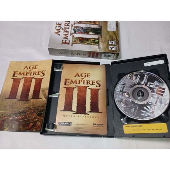 Ensemble Studios - Age of Empires III - PC CD Rom Set-Manual & Cover (Complete) - Picture 5 of 5